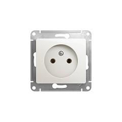 GLOSSA РОЗЕТКА без заземления, 16А, 250В, механизм, ПЕРЛАМУТР