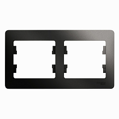 GLOSSA 2-постовая РАМКА, горизонтальная, АНТРАЦИТ