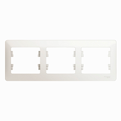 GLOSSA 3-постовая РАМКА, горизонтальная, ПЕРЛАМУТР