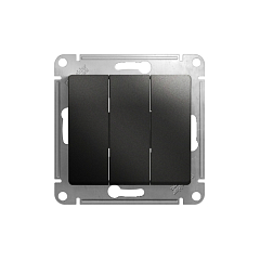 GLOSSA 3-клав. ВЫКЛЮЧАТЕЛЬ, сх.1+1+1, 10АХ, механизм, АНТРАЦИТ