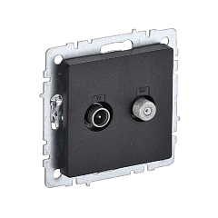 Роз. 2-я TV+SAT б/рамки "BRITE" черный (1/100)