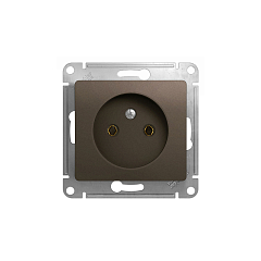 GLOSSA РОЗЕТКА без заземления, 16А, механизм, ШОКОЛАД