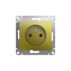 GLOSSA РОЗЕТКА без заземления,16А, 250В, механизм, ФИСТАШКОВЫЙ