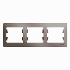 GLOSSA 3-постовая РАМКА, горизонтальная, ПЛАТИНА