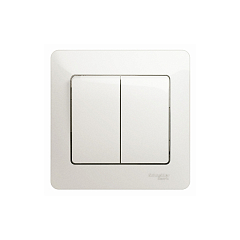 GLOSSA 2-клавишный ВЫКЛЮЧАТЕЛЬ, сх.5, 10АХ, в сборе, ПЕРЛАМУТР