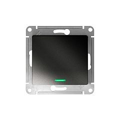 GLOSSA 1-клавишный ПЕРЕКЛЮЧАТЕЛЬ с подсветкой,сх.6а,10AX, механизм, ГРАФИТ