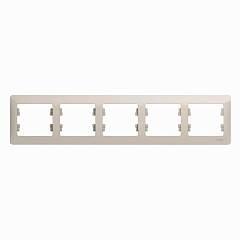 GLOSSA 5-постовая РАМКА, горизонтальная, МОЛОЧНЫЙ