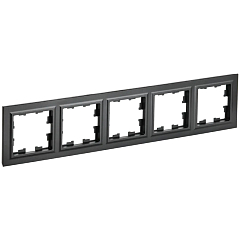 Рамка 5-мест. "BRITE" черный (1/100)