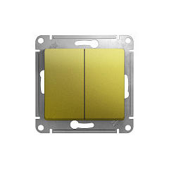 GLOSSA 2-клавишный ВЫКЛЮЧАТЕЛЬ,сх.5,10AX, механизм, ФИСТАШКОВЫЙ