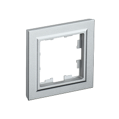 Рамка 1-мест. "BRITE" алюминий (1/100)