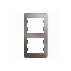 GLOSSA 2-постовая РАМКА, вертикальная, ПЛАТИНА