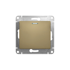 GLOSSA 1-клавишный ВЫКЛЮЧАТЕЛЬ с подсветкой, сх.1а, 10АХ, механизм, ТИТАН