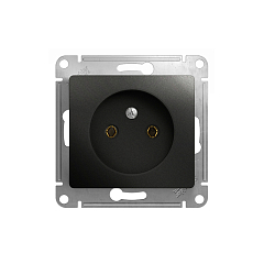 GLOSSA РОЗЕТКА без заземления, 16А, 250В, механизм, АНТРАЦИТ