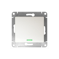 GLOSSA 1-клавишный ПЕРЕКЛЮЧАТЕЛЬ с подсветкой, сх.6а,10АХ, механизам, ПЕРЛАМУТР